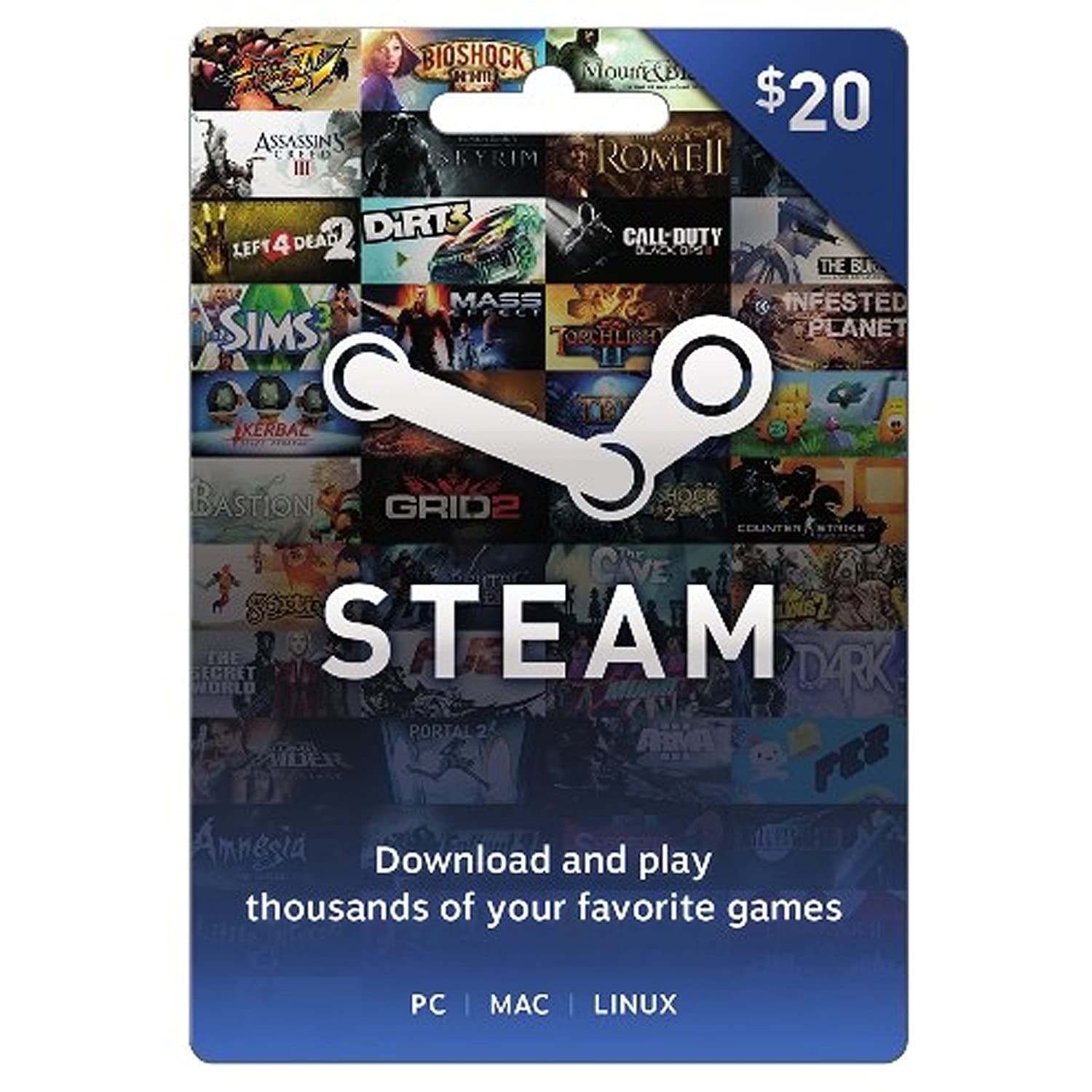 Steam Wallet Card $20 (USA) — Steam